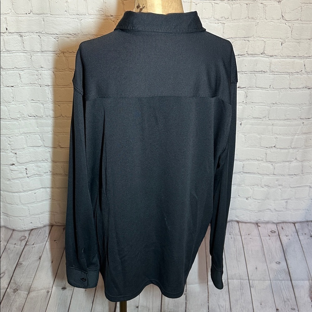 Haggar soft mens Charcoal casual button up size xl - Picture 4 of 6